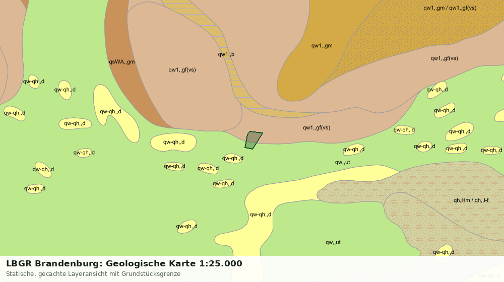 Statische Kartenansicht: LBGR Brandenburg: Geologische Karte 1:25.000