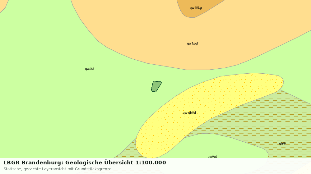 Statische Kartenansicht: LBGR Brandenburg: Geologische Übersicht 1:100.000