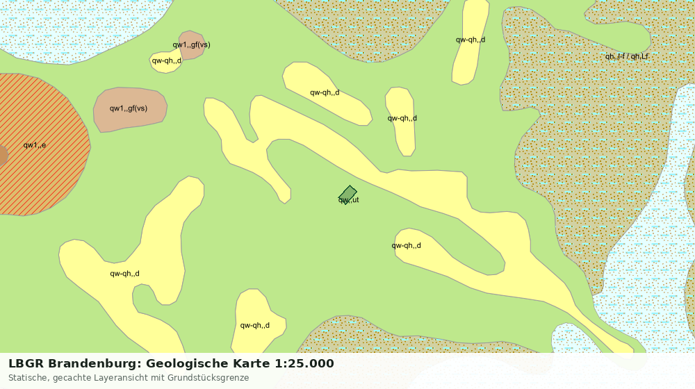 Statische Kartenansicht: LBGR Brandenburg: Geologische Karte 1:25.000