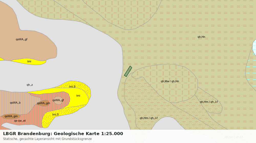 Statische Kartenansicht: LBGR Brandenburg: Geologische Karte 1:25.000