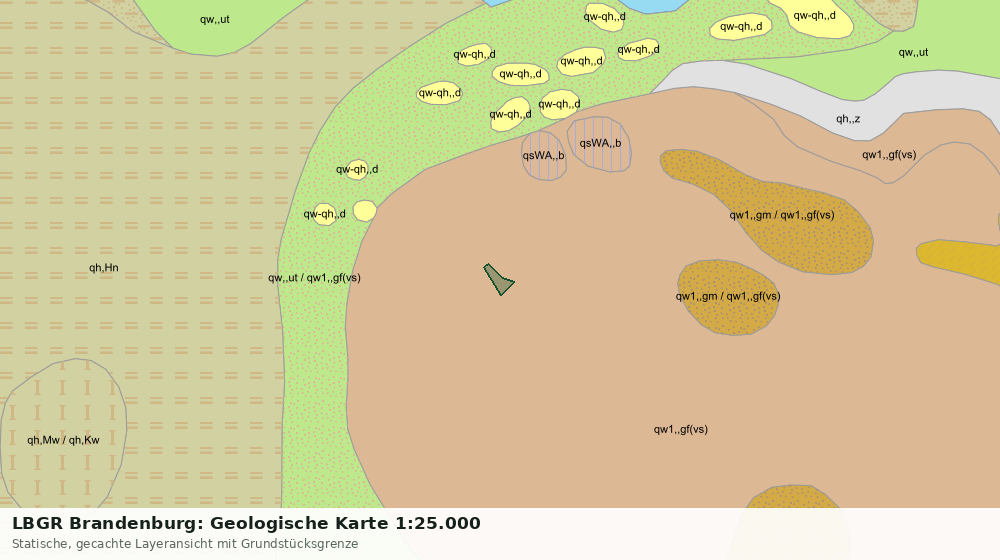 Statische Kartenansicht: LBGR Brandenburg: Geologische Karte 1:25.000