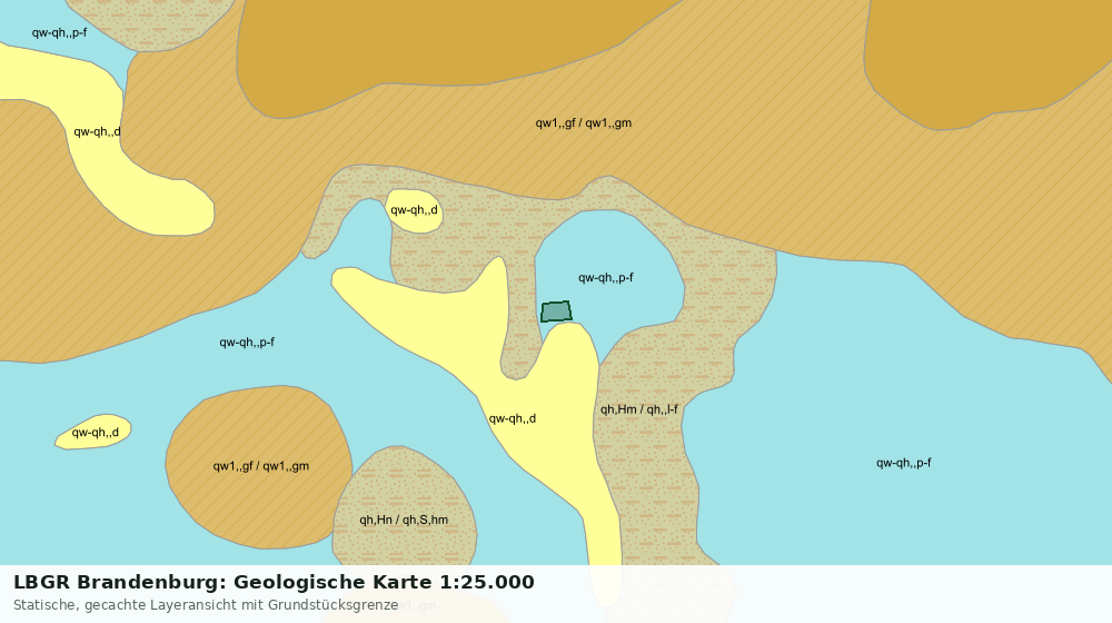 Statische Kartenansicht: LBGR Brandenburg: Geologische Karte 1:25.000