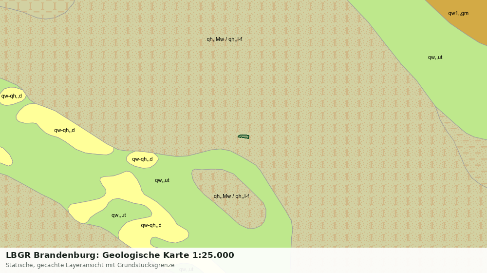 Statische Kartenansicht: LBGR Brandenburg: Geologische Karte 1:25.000