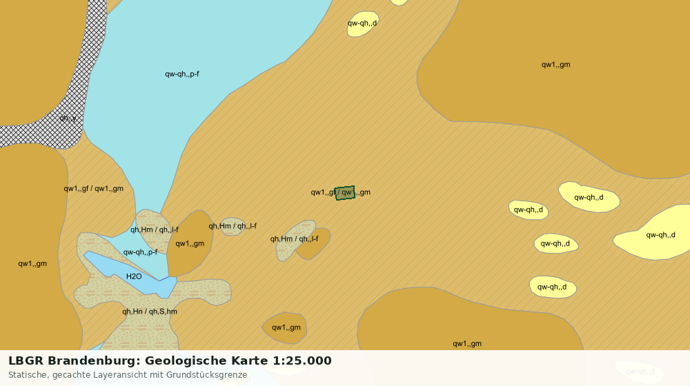 Statische Kartenansicht: LBGR Brandenburg: Geologische Karte 1:25.000