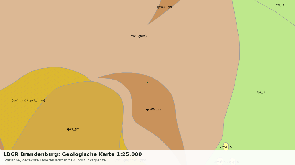 Statische Kartenansicht: LBGR Brandenburg: Geologische Karte 1:25.000