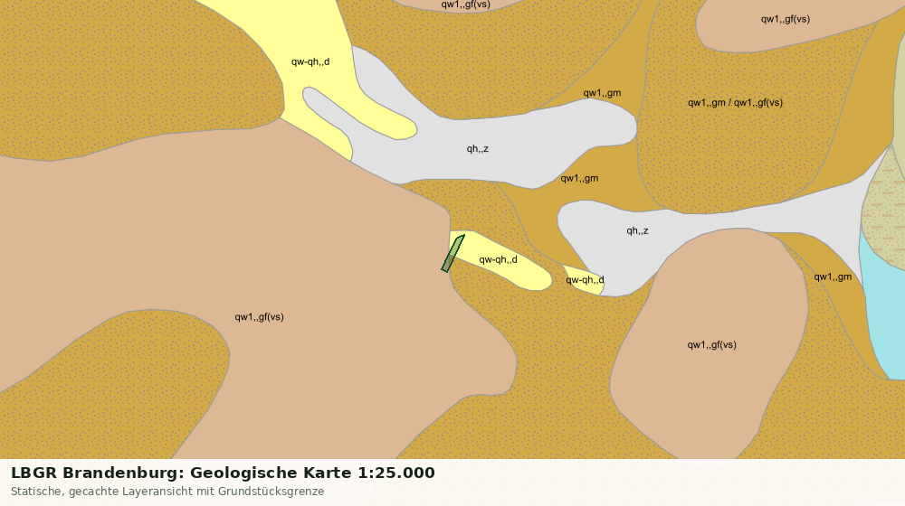 Statische Kartenansicht: LBGR Brandenburg: Geologische Karte 1:25.000