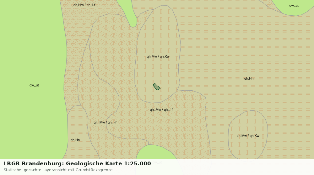 Statische Kartenansicht: LBGR Brandenburg: Geologische Karte 1:25.000