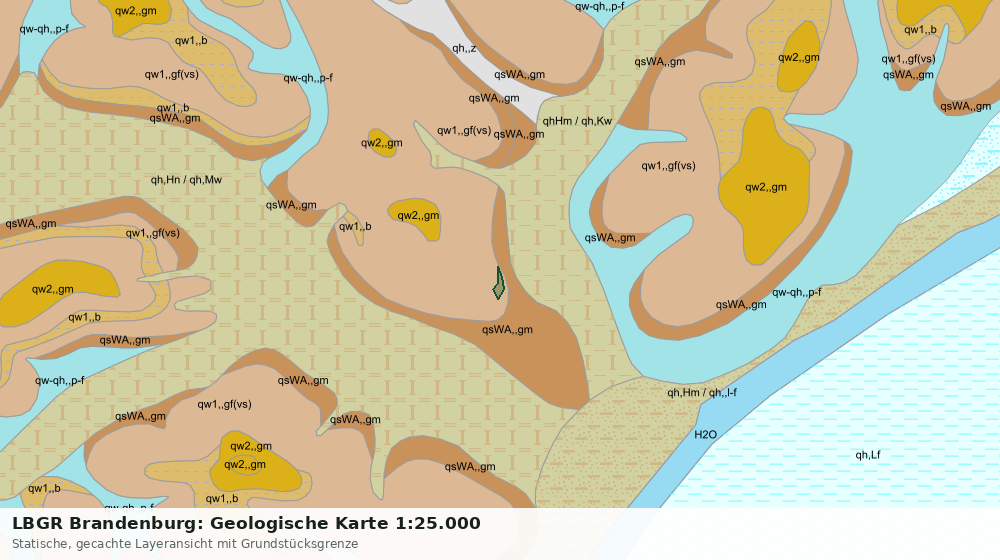 Statische Kartenansicht: LBGR Brandenburg: Geologische Karte 1:25.000