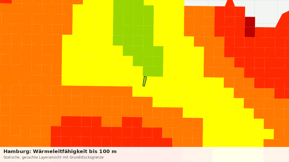 Statische Kartenansicht: Hamburg: Wärmeleitfähigkeit bis 100 m
