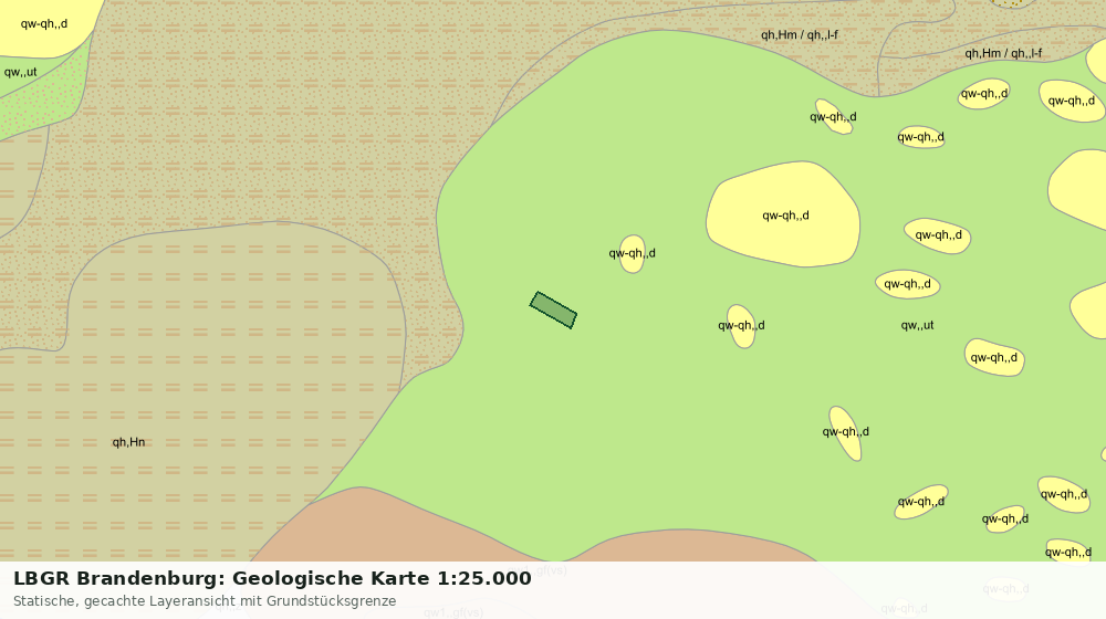 Statische Kartenansicht: LBGR Brandenburg: Geologische Karte 1:25.000