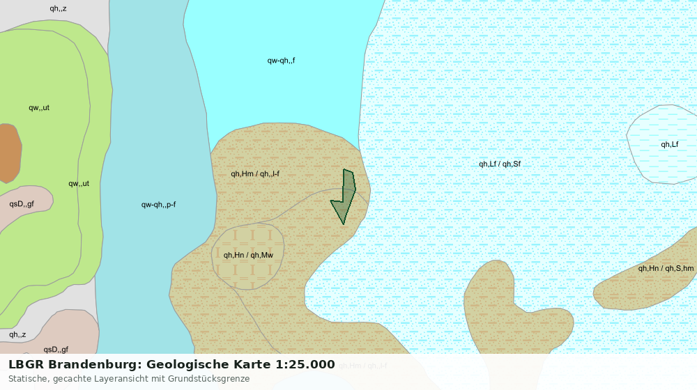 Statische Kartenansicht: LBGR Brandenburg: Geologische Karte 1:25.000