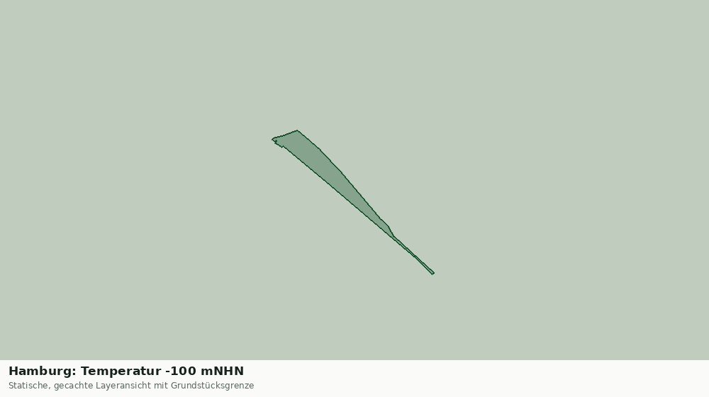 Statische Kartenansicht: Hamburg: Temperatur -100 mNHN