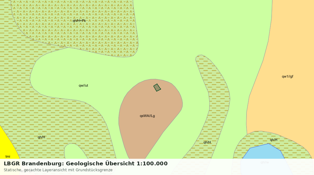 Statische Kartenansicht: LBGR Brandenburg: Geologische Übersicht 1:100.000