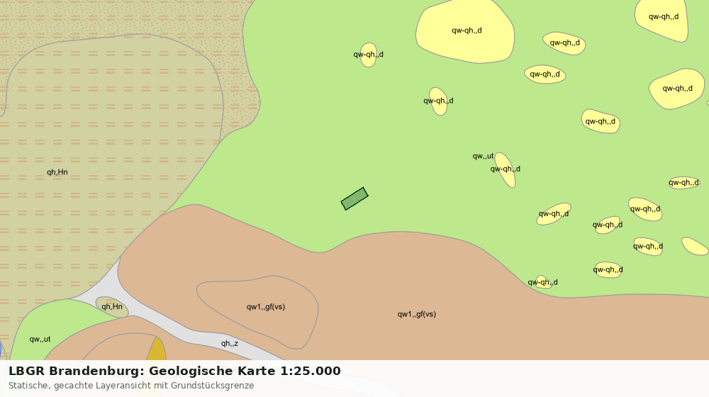 Statische Kartenansicht: LBGR Brandenburg: Geologische Karte 1:25.000