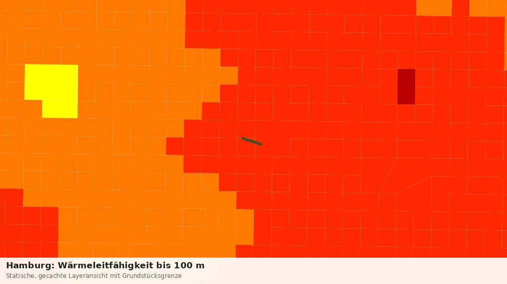 Statische Kartenansicht: Hamburg: Wärmeleitfähigkeit bis 100 m