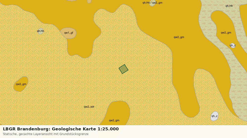 Statische Kartenansicht: LBGR Brandenburg: Geologische Karte 1:25.000
