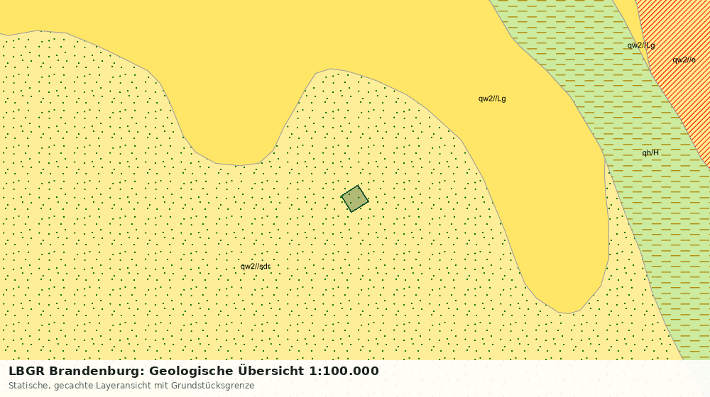 Statische Kartenansicht: LBGR Brandenburg: Geologische Übersicht 1:100.000