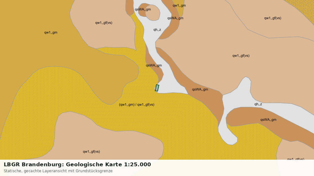 Statische Kartenansicht: LBGR Brandenburg: Geologische Karte 1:25.000