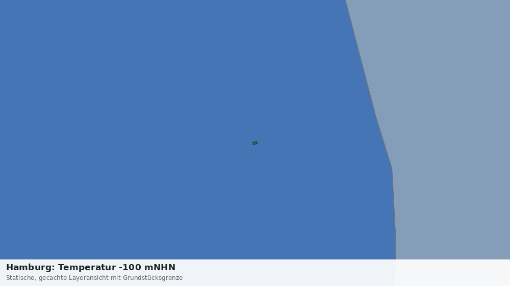Statische Kartenansicht: Hamburg: Temperatur -100 mNHN