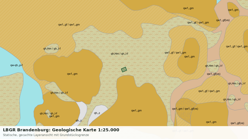 Statische Kartenansicht: LBGR Brandenburg: Geologische Karte 1:25.000