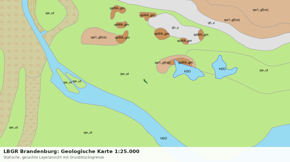 Statische Kartenansicht: LBGR Brandenburg: Geologische Karte 1:25.000