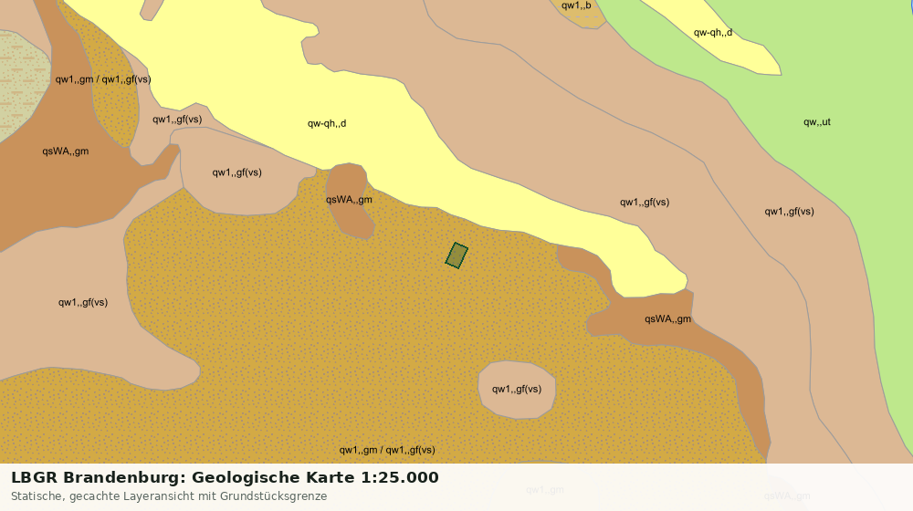 Statische Kartenansicht: LBGR Brandenburg: Geologische Karte 1:25.000