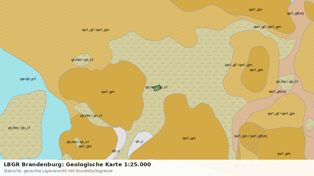 Statische Kartenansicht: LBGR Brandenburg: Geologische Karte 1:25.000