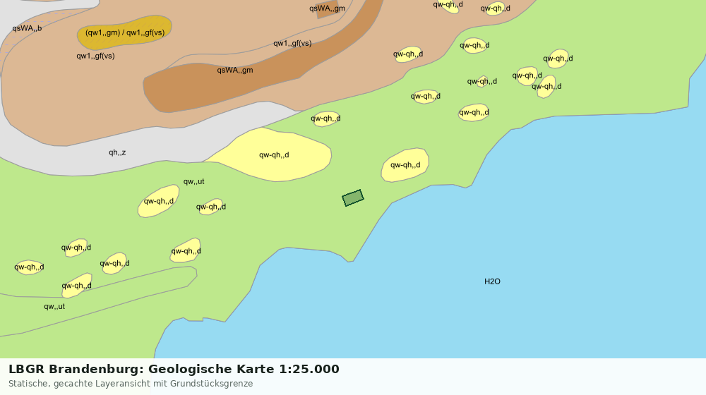 Statische Kartenansicht: LBGR Brandenburg: Geologische Karte 1:25.000