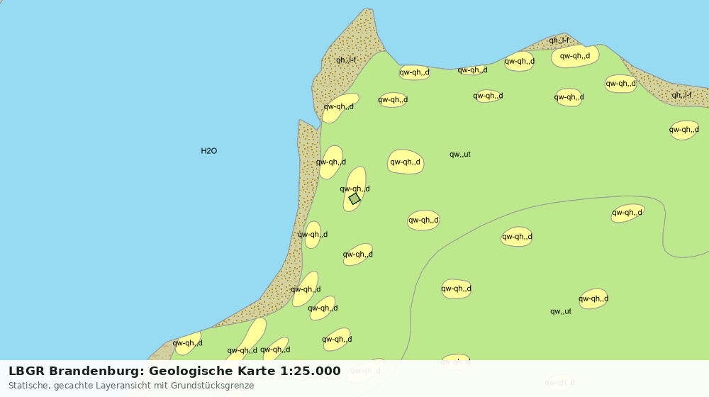 Statische Kartenansicht: LBGR Brandenburg: Geologische Karte 1:25.000