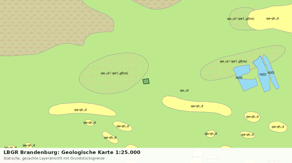 Statische Kartenansicht: LBGR Brandenburg: Geologische Karte 1:25.000