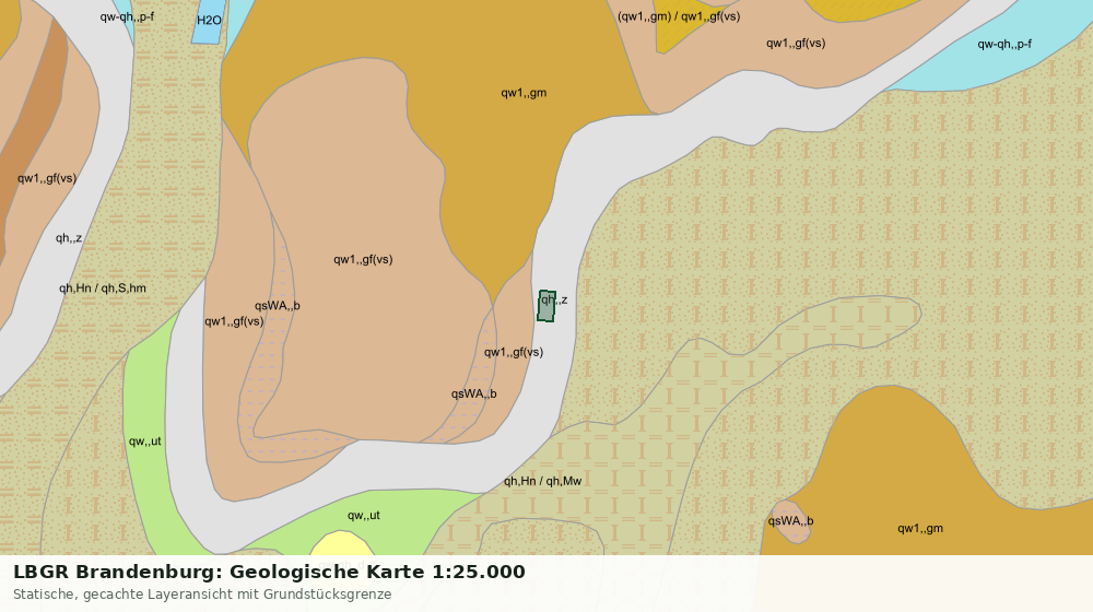 Statische Kartenansicht: LBGR Brandenburg: Geologische Karte 1:25.000