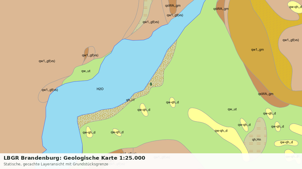 Statische Kartenansicht: LBGR Brandenburg: Geologische Karte 1:25.000