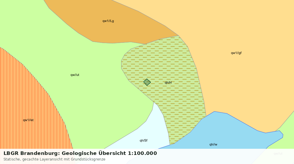 Statische Kartenansicht: LBGR Brandenburg: Geologische Übersicht 1:100.000