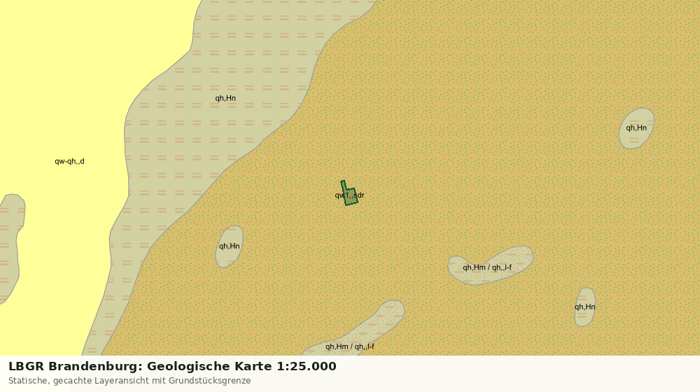 Statische Kartenansicht: LBGR Brandenburg: Geologische Karte 1:25.000