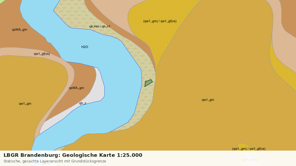Statische Kartenansicht: LBGR Brandenburg: Geologische Karte 1:25.000