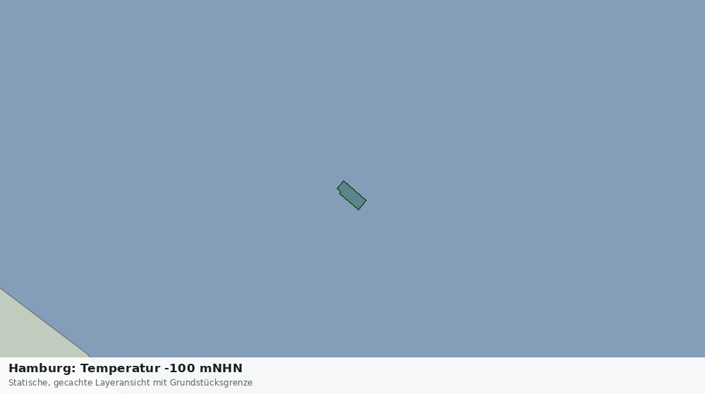 Statische Kartenansicht: Hamburg: Temperatur -100 mNHN