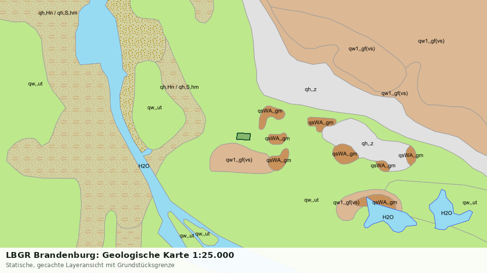 Statische Kartenansicht: LBGR Brandenburg: Geologische Karte 1:25.000