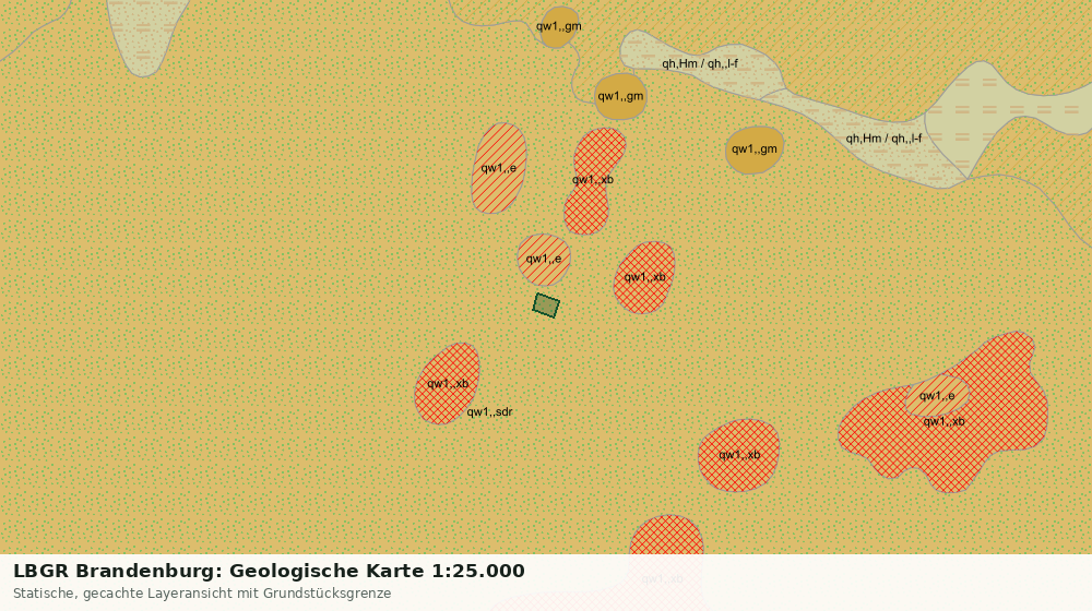 Statische Kartenansicht: LBGR Brandenburg: Geologische Karte 1:25.000