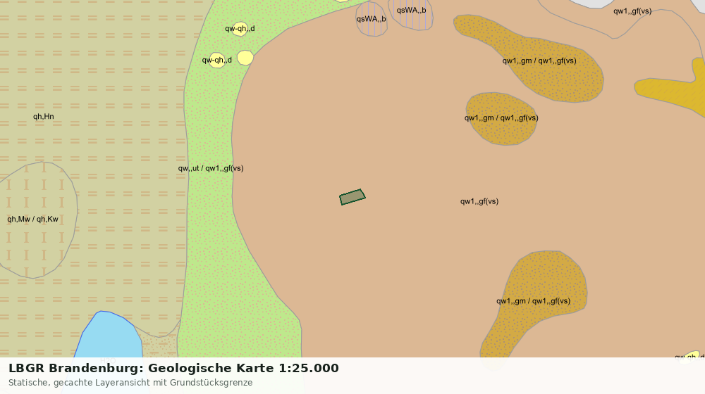 Statische Kartenansicht: LBGR Brandenburg: Geologische Karte 1:25.000