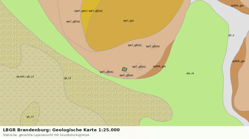 Statische Kartenansicht: LBGR Brandenburg: Geologische Karte 1:25.000