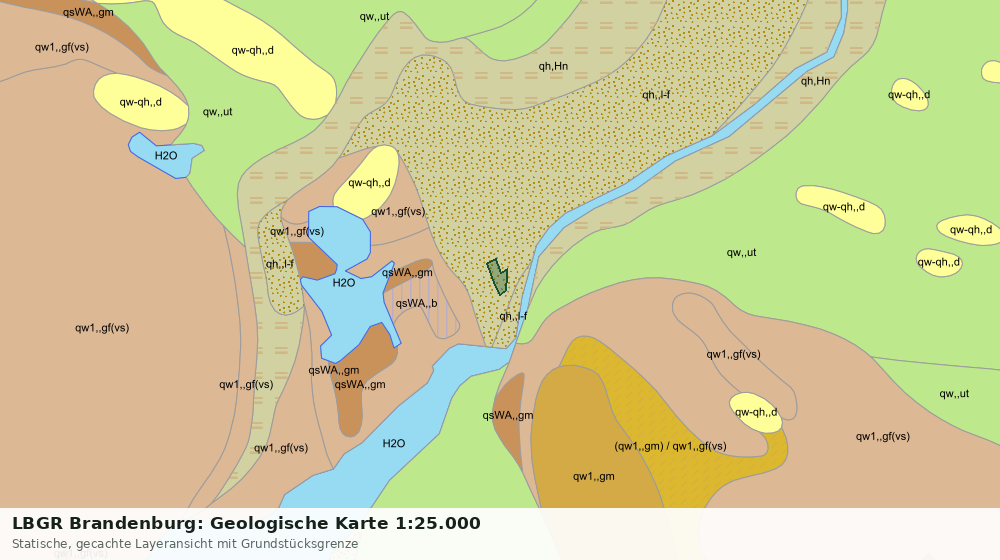 Statische Kartenansicht: LBGR Brandenburg: Geologische Karte 1:25.000