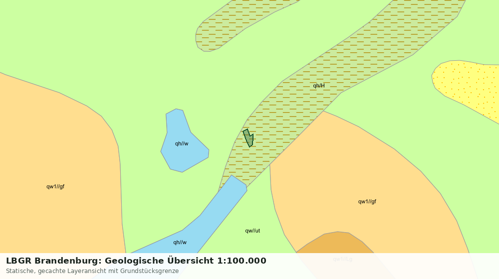 Statische Kartenansicht: LBGR Brandenburg: Geologische Übersicht 1:100.000
