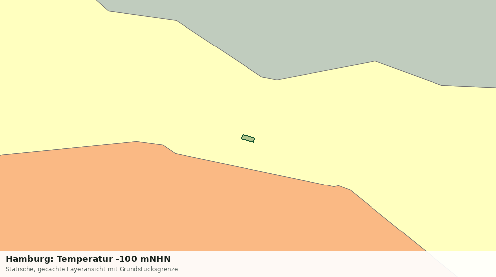 Statische Kartenansicht: Hamburg: Temperatur -100 mNHN