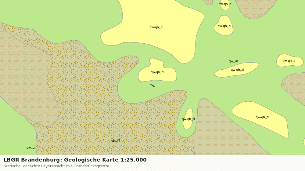 Statische Kartenansicht: LBGR Brandenburg: Geologische Karte 1:25.000