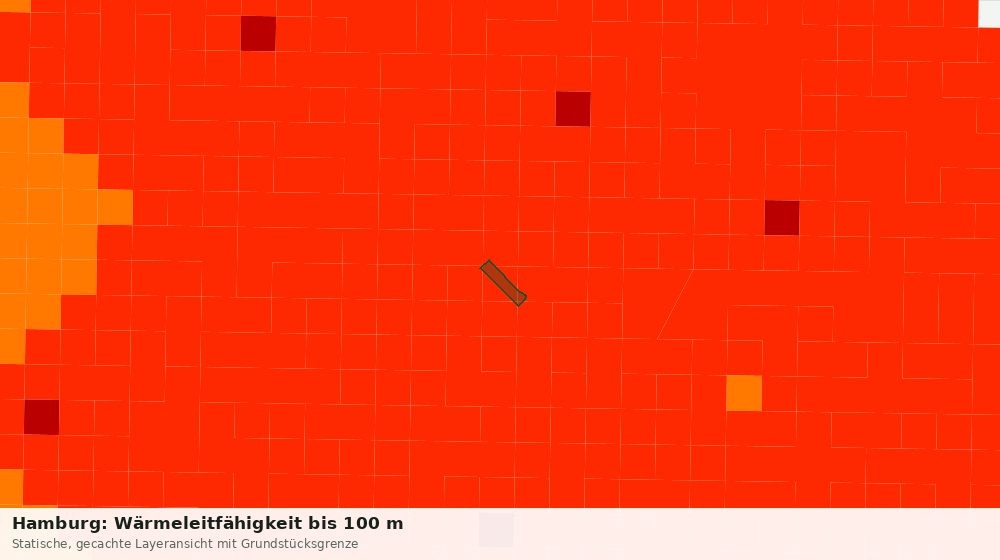 Statische Kartenansicht: Hamburg: Wärmeleitfähigkeit bis 100 m