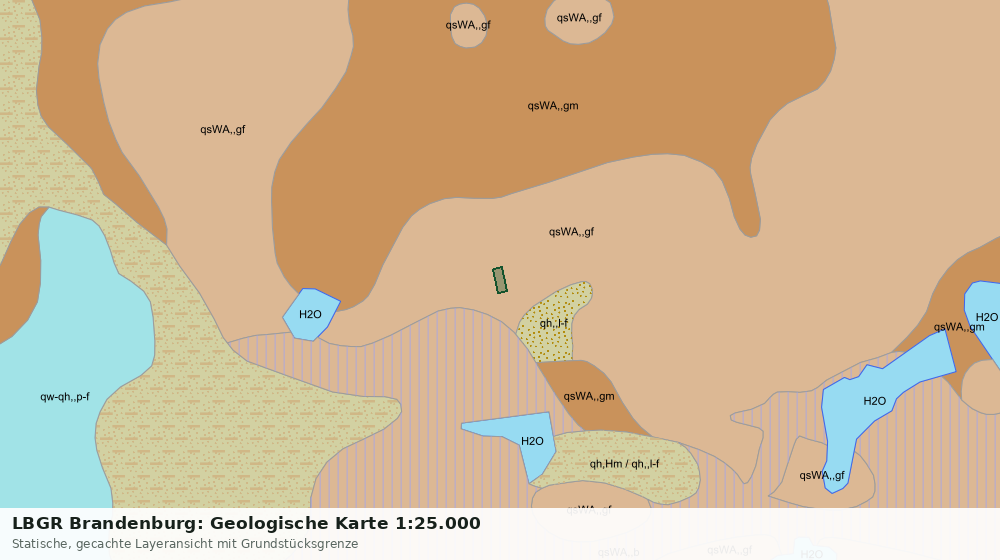Statische Kartenansicht: LBGR Brandenburg: Geologische Karte 1:25.000