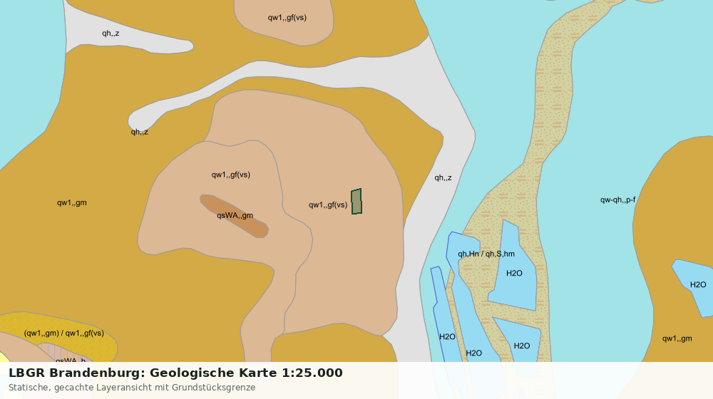 Statische Kartenansicht: LBGR Brandenburg: Geologische Karte 1:25.000