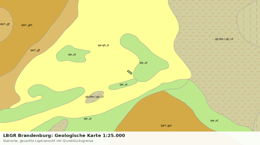 Statische Kartenansicht: LBGR Brandenburg: Geologische Karte 1:25.000