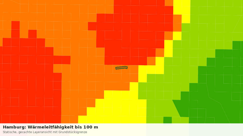 Statische Kartenansicht: Hamburg: Wärmeleitfähigkeit bis 100 m