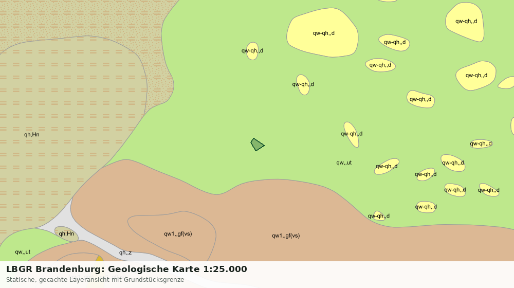 Statische Kartenansicht: LBGR Brandenburg: Geologische Karte 1:25.000